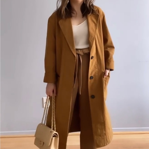 Zara Cotton Denim Fall/Spring Coat, Size XS - Picture 1 of 7